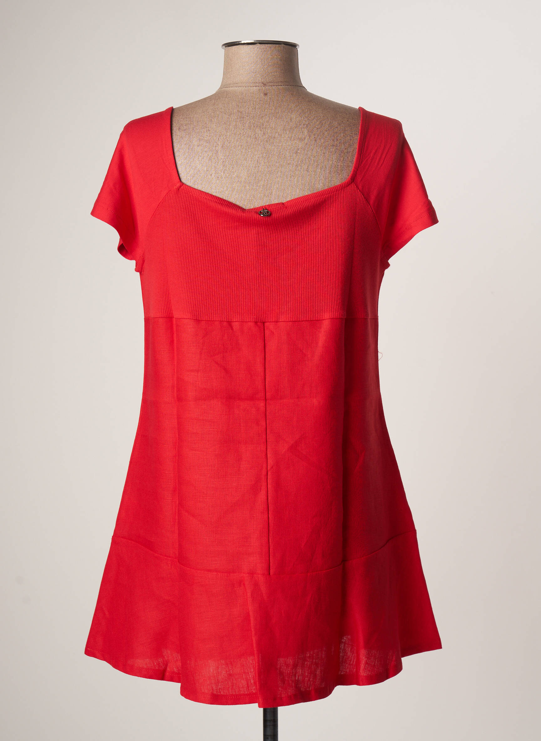 Maloka Tuniquemanchecourte Femme couleur rouge
