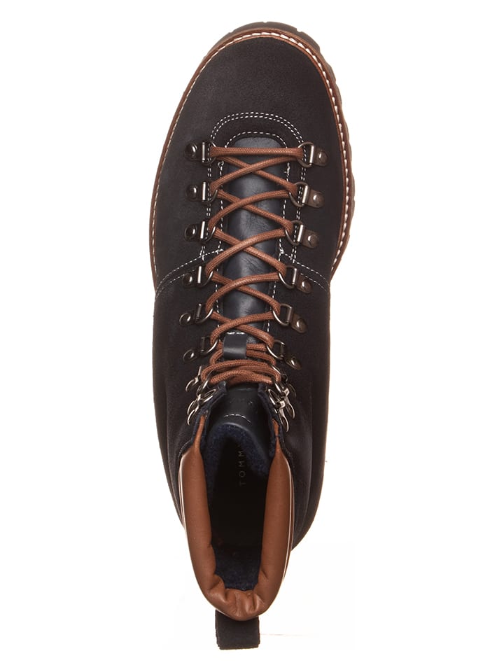Tommy Hilfiger Shoes Leder-Boots in Dunkelblau günstig kaufen 40