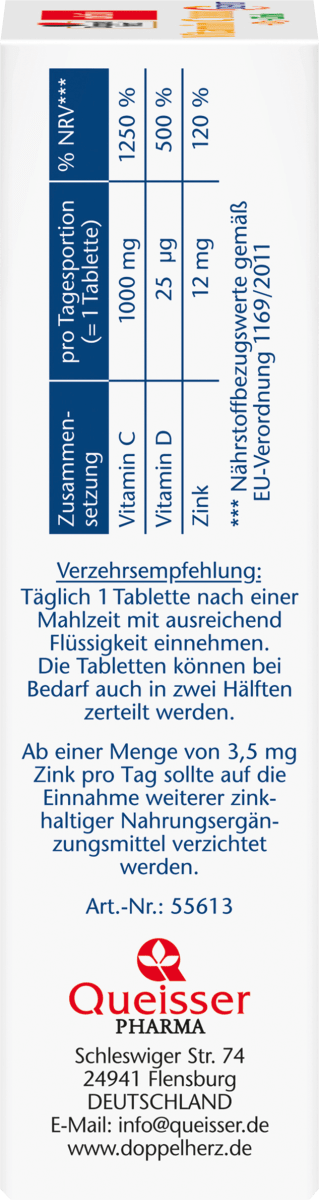 Vitamin C 1000 + D3 + Zink Depot Tabletten 30 St, 42,9 g