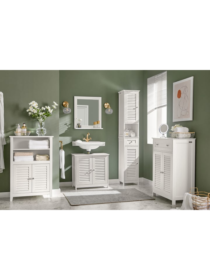 SoBuy Badschrank in Weiß - (B)60 x (H)90 x (T)26cm günstig kaufen onesize