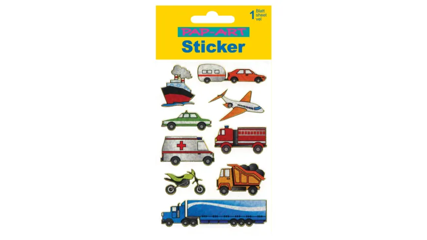 PAP-ART Sticker mit Goldkontur Rtraffic