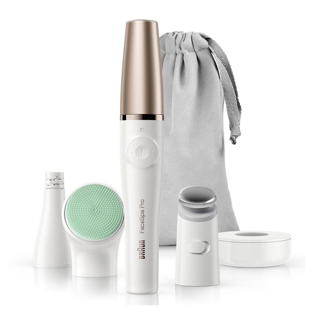 braun Braun FaceSpa Pro 913 Épilateur Visage Blanc/Bronze Epilateur + Brosse Visage
