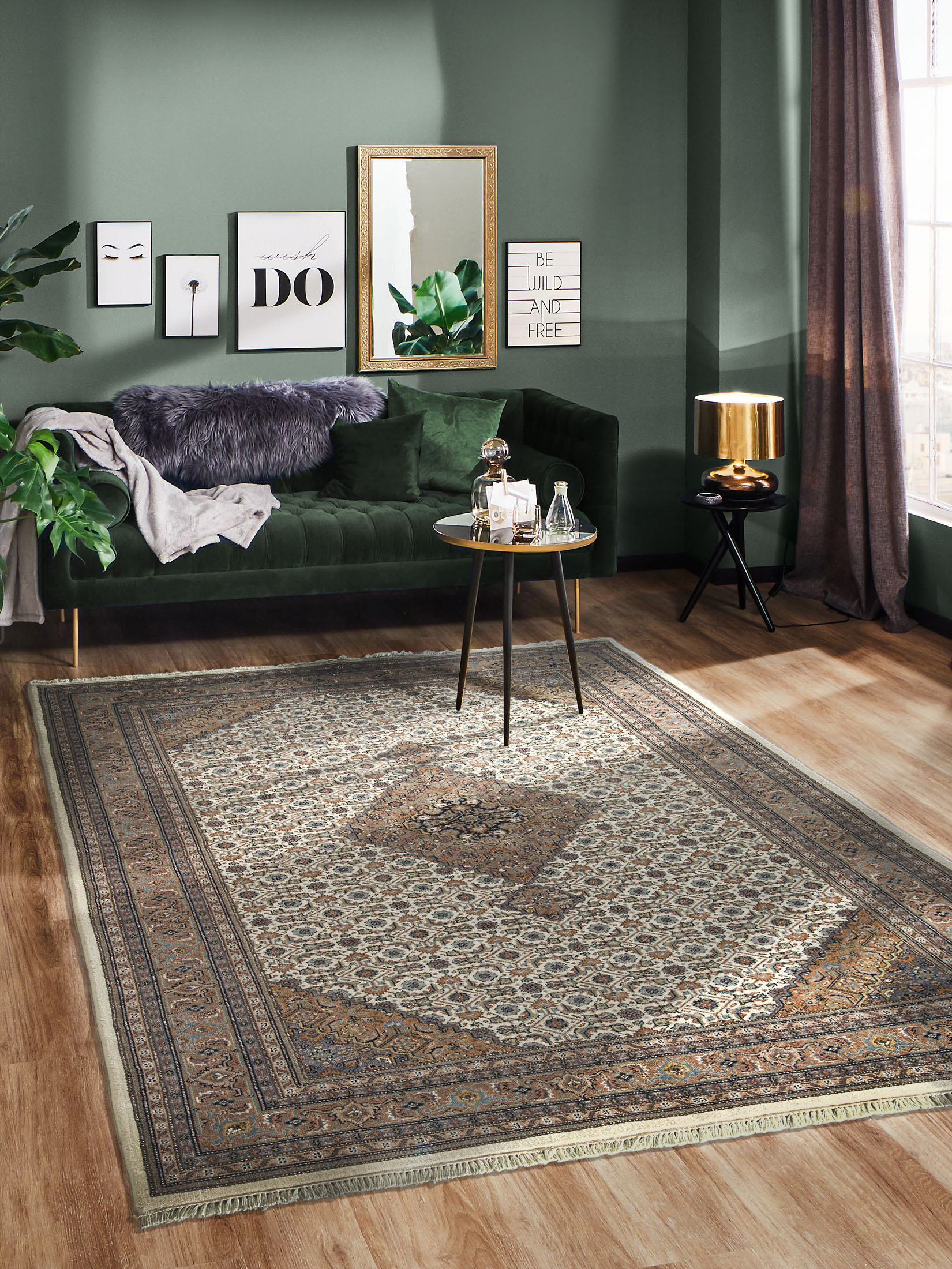 Shahpura Bidjar Orient-Teppich, Beige