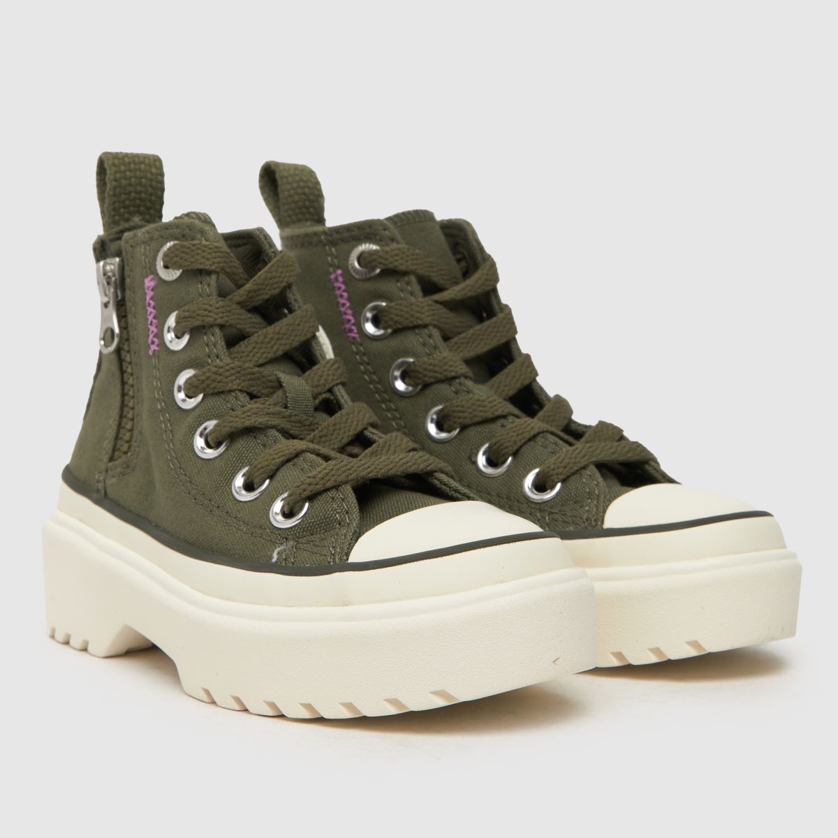 Converse khaki all star lugged lift hi flickor junior träningsskor