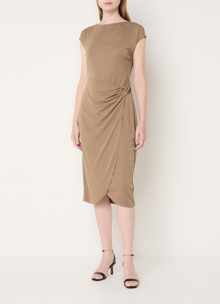 Midi haljina Ralph Lauren s naborima