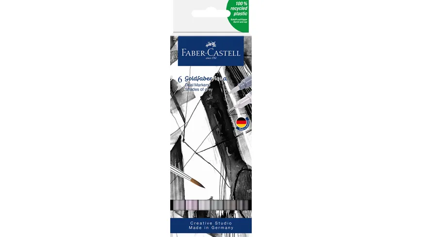 FABER-CASTELL Gofa Aqua Dual Marker Grautöne 6er Set