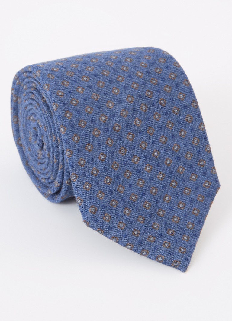 Profuomo Wool tie with graphic print
