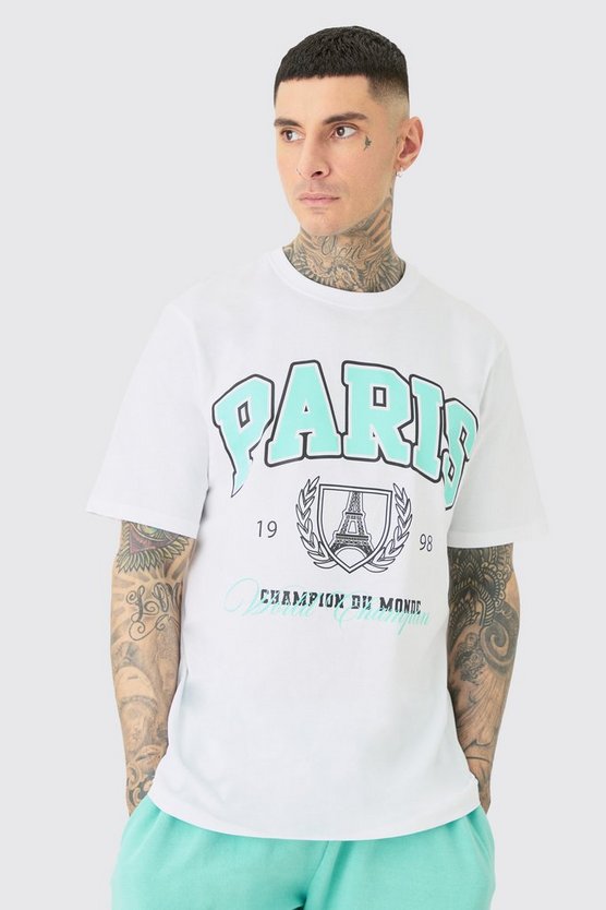 Tall T-Shirt mit Paris Print