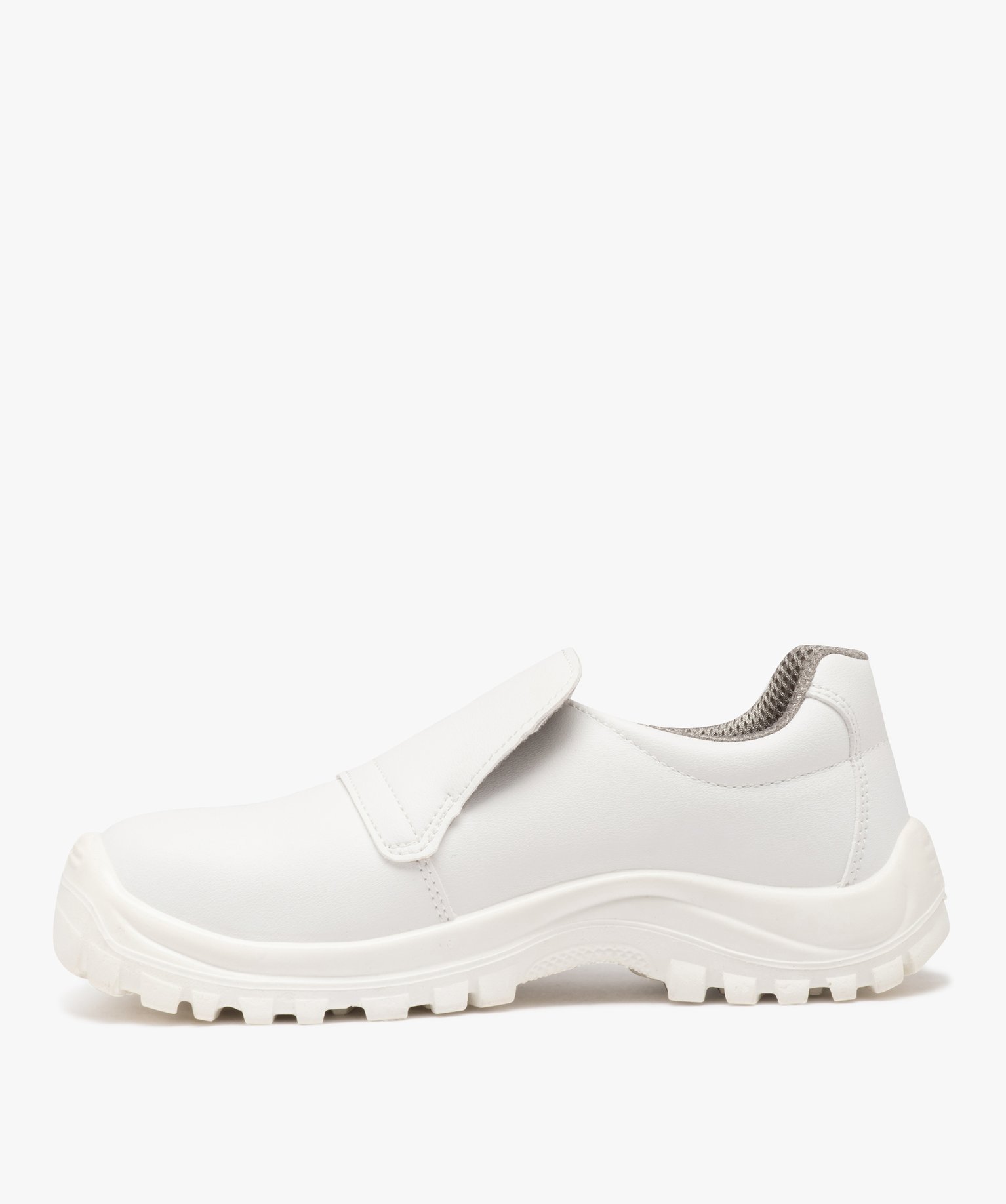 Chaussures de sécurité homme unies à enfiler avec col él... blanc | GEMO