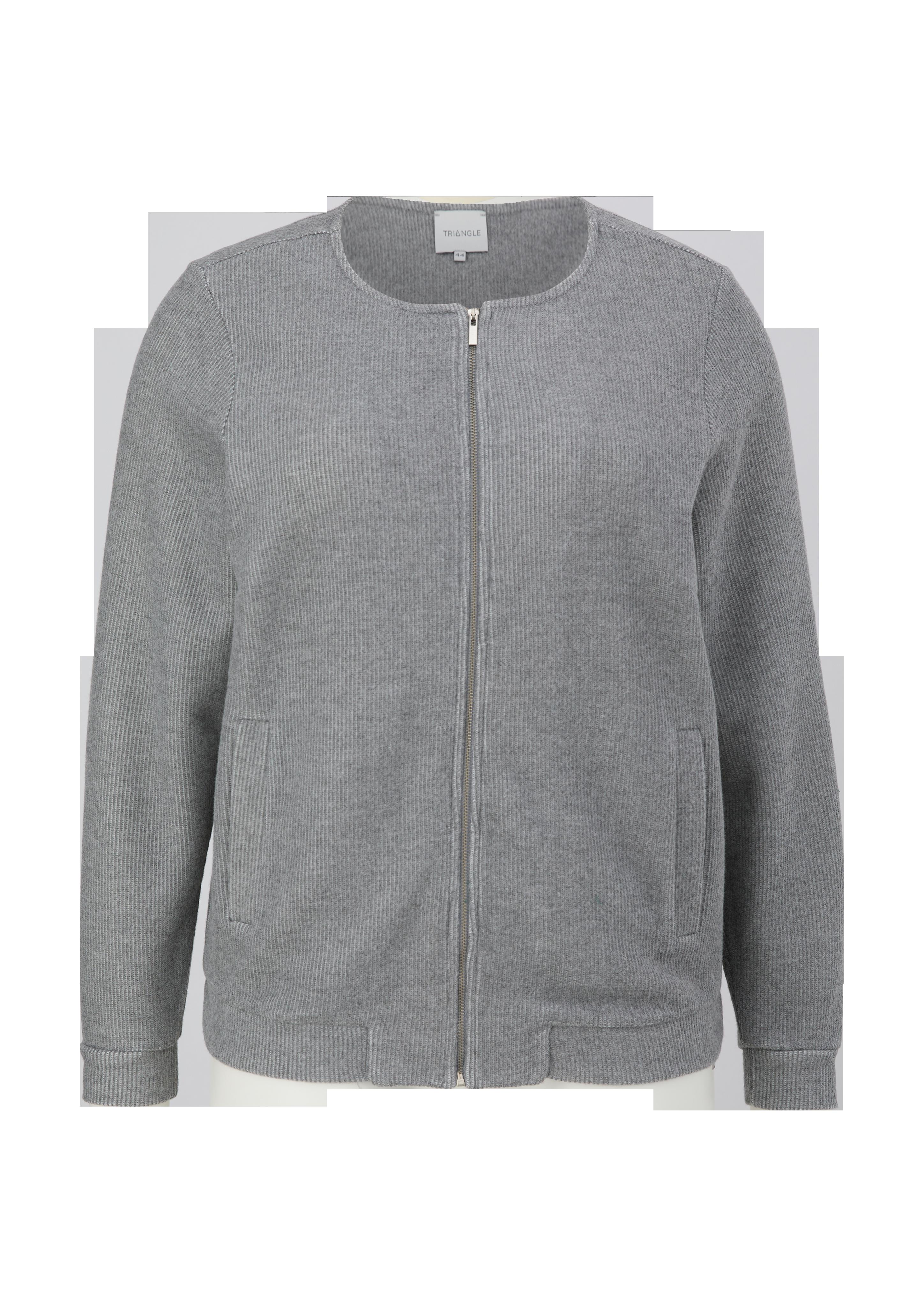 Sweatjacke in Strickoptik  2125475-9730
