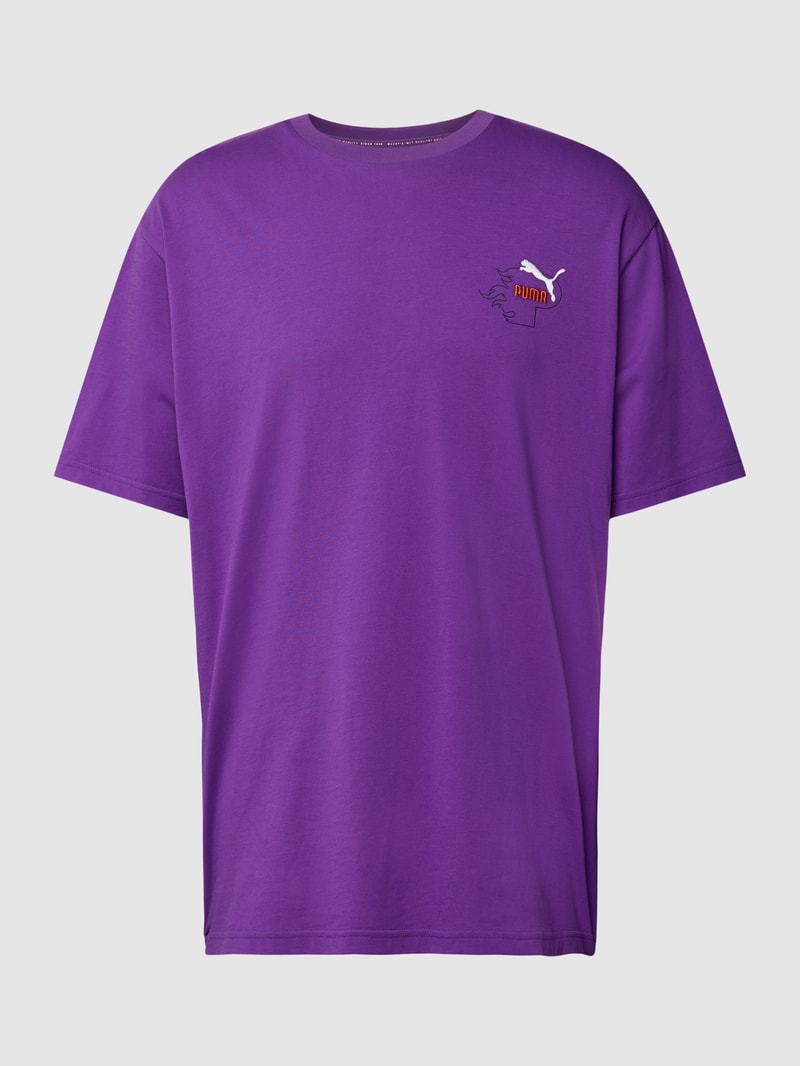 T-Shirt mit Label-Stitching - PUMA X P&C* in lila