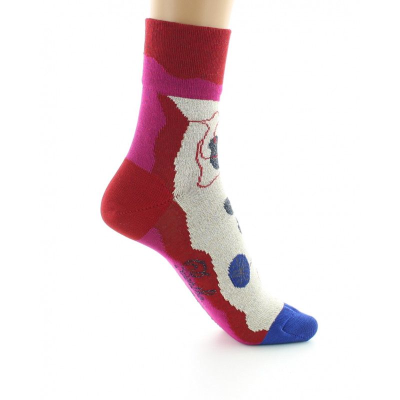 Berthe aux grands pieds  Chaussettes Femme Arrivée des Beaux Jours - Blanc Multi