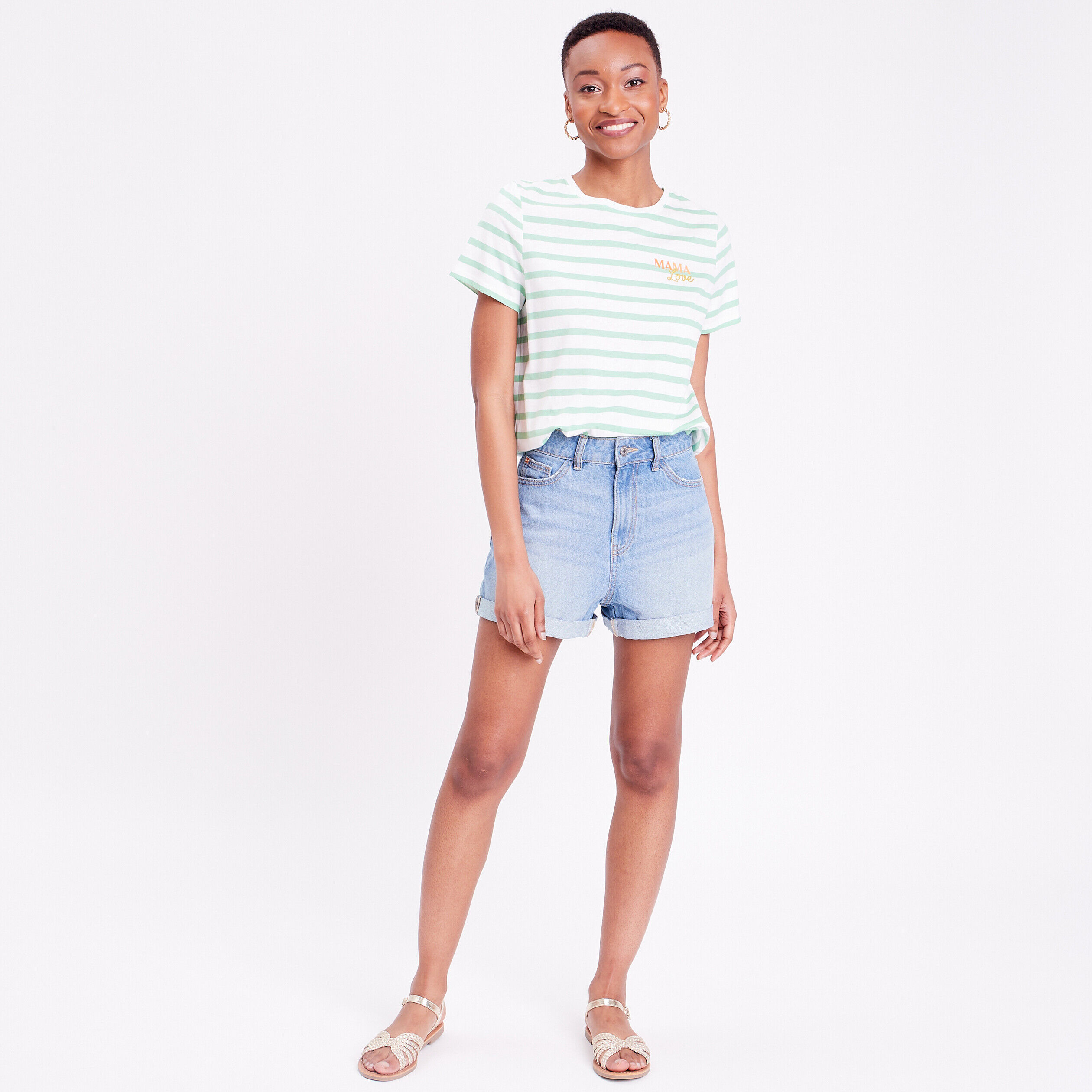 T-shirt manches courtes blanc femme | Cache Cache