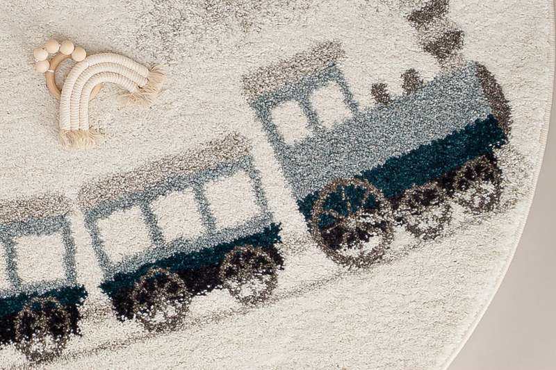 Tapis rond PETIT TRAIN 120x120cm
