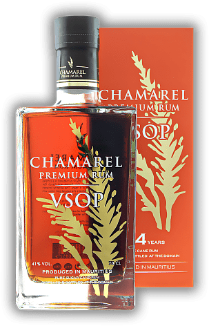 Chamarel Premium Rum V.S.O.P. Chamarel Premium Rum V.S.O.P. Tiefgoldener, weicher Rum. 0,7	 Liter - Vol 41%