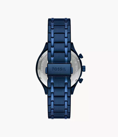 Fossil Outlet Uhr Fenmore Multifunktionswerk Edelstahl blau
