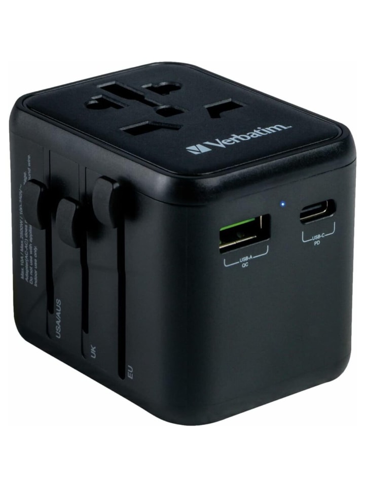 COFI 1453 Universal-Reiseadapter 180 Länder USB-Ladeanschlüsse in Schwarz günstig kaufen onesize