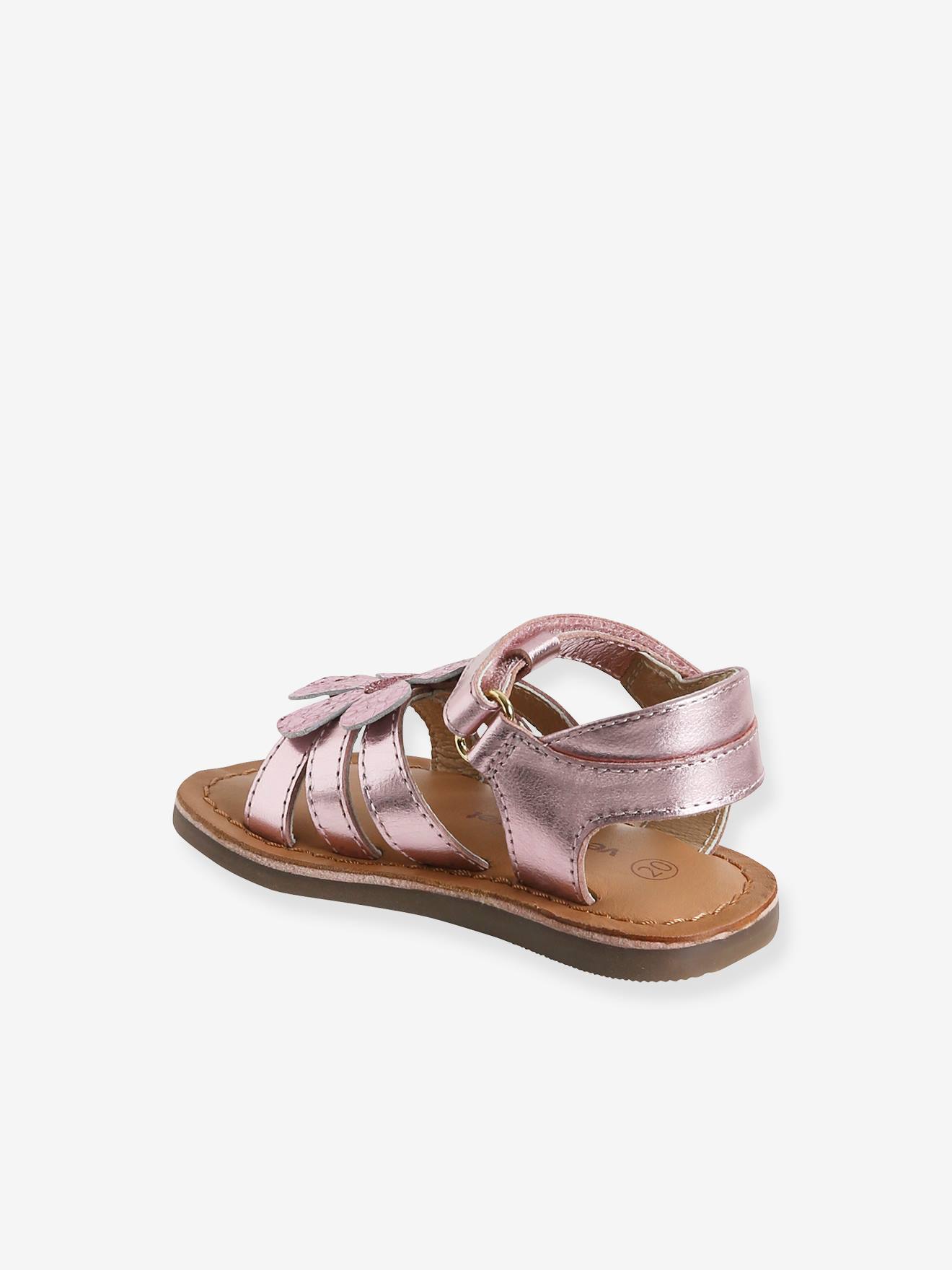 Vertbaudet Mädchen Baby Klett-Sandalen - rosa