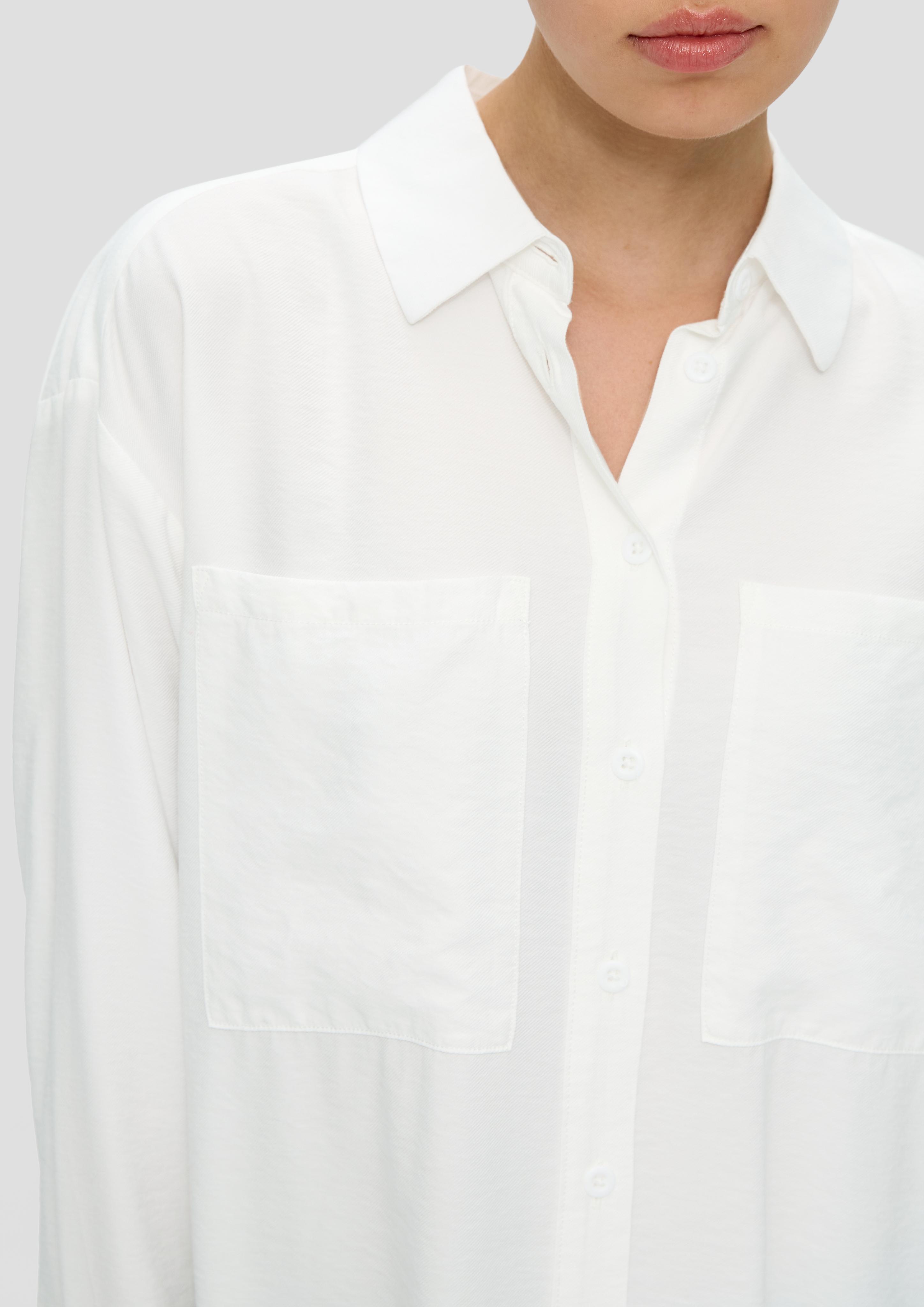 Longbluse aus Viskosemix  2123629-0200