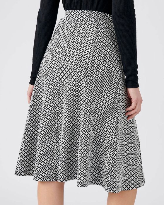 Jupe évasée maille jacquard