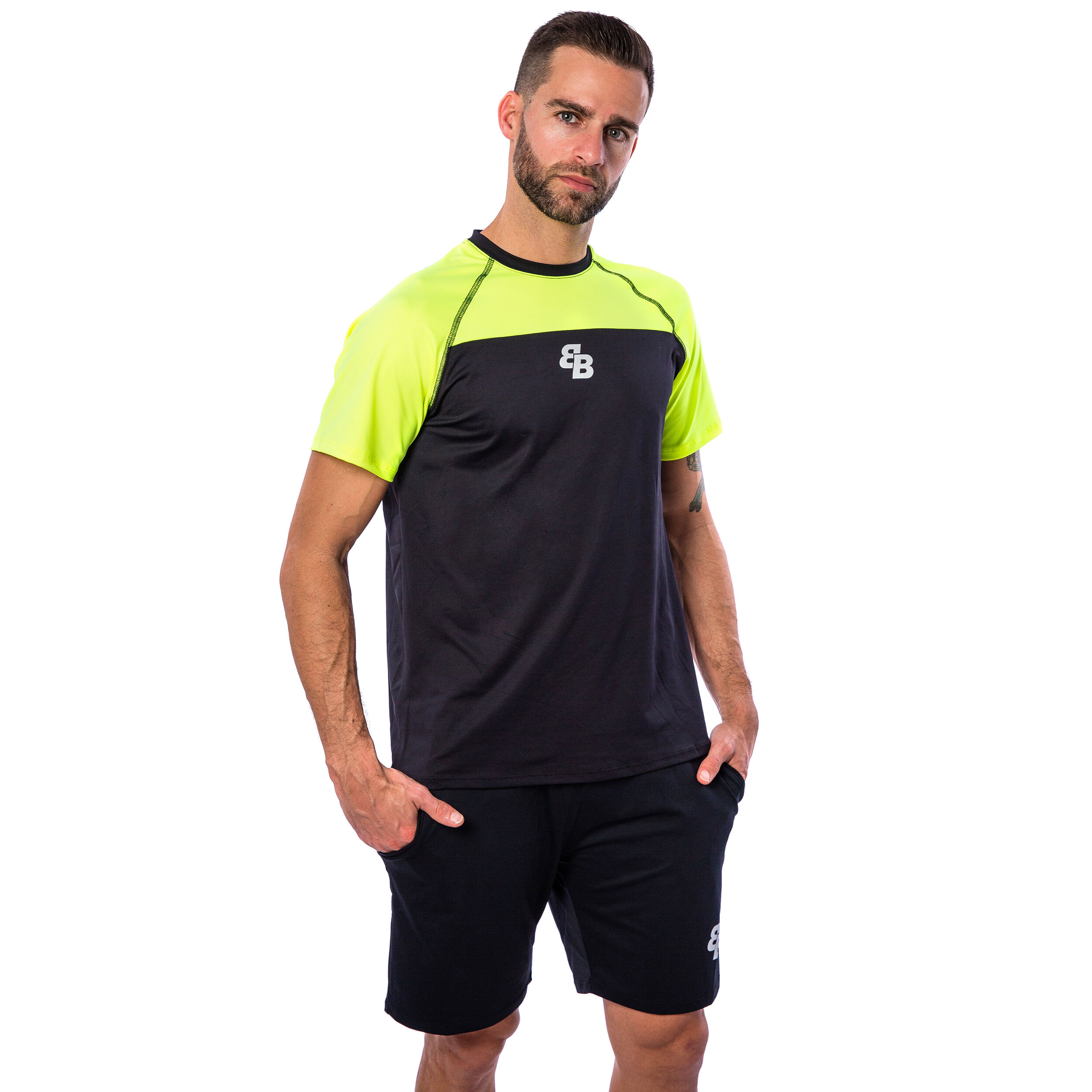 Elastan Shorts Herren - Schwarz