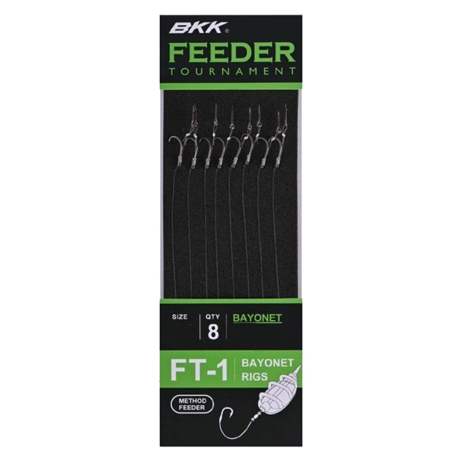 BKK Feederhaken, BKK Feeder Tournament FT-1 Bayonet #8 gebundener Feederhaken