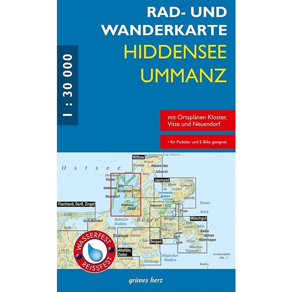 RAD- UND WANDERKARTE HIDDENSEE, UMMANZ 1 :30.000 - Fahrradkarte