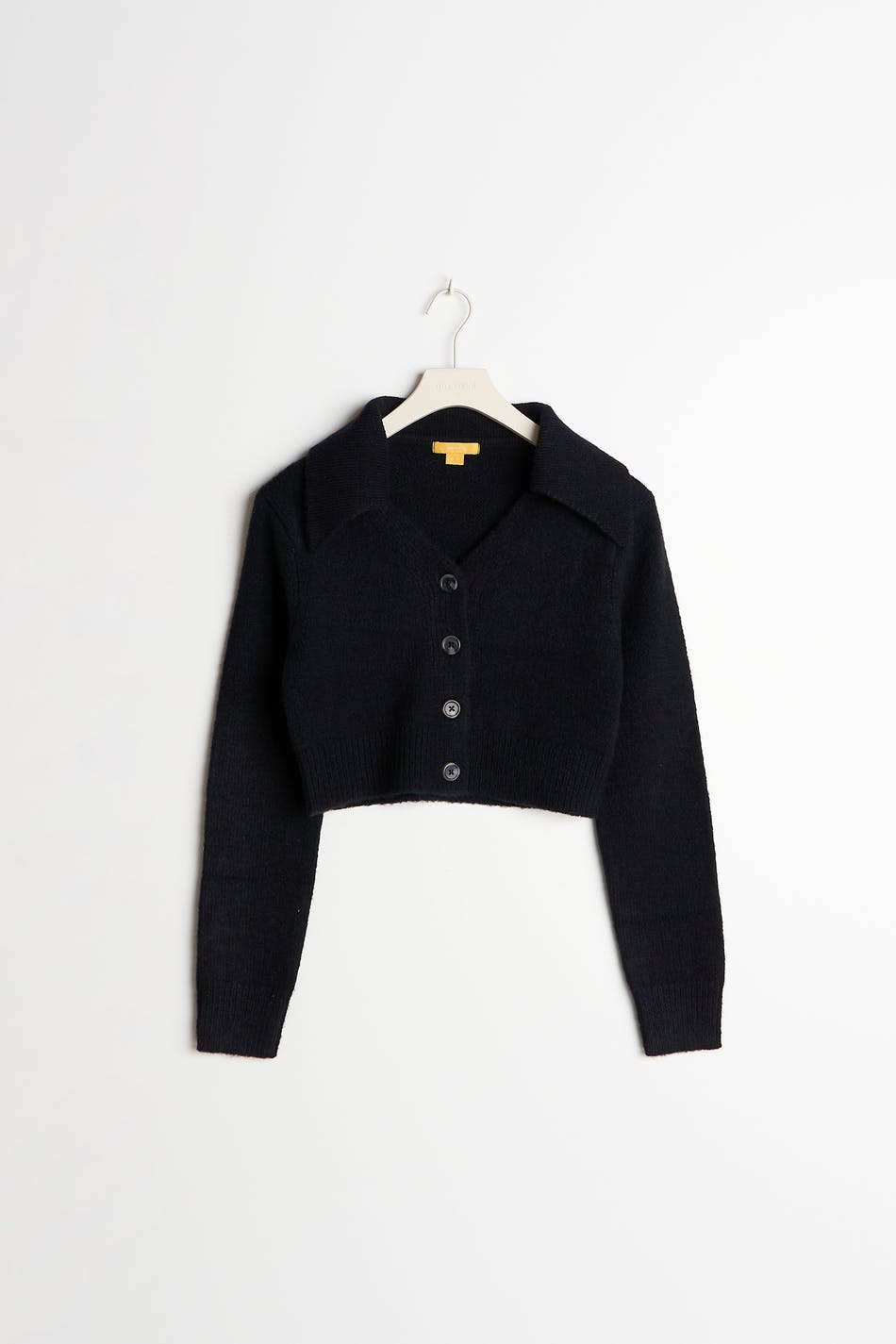 Y knitted collar cardigan