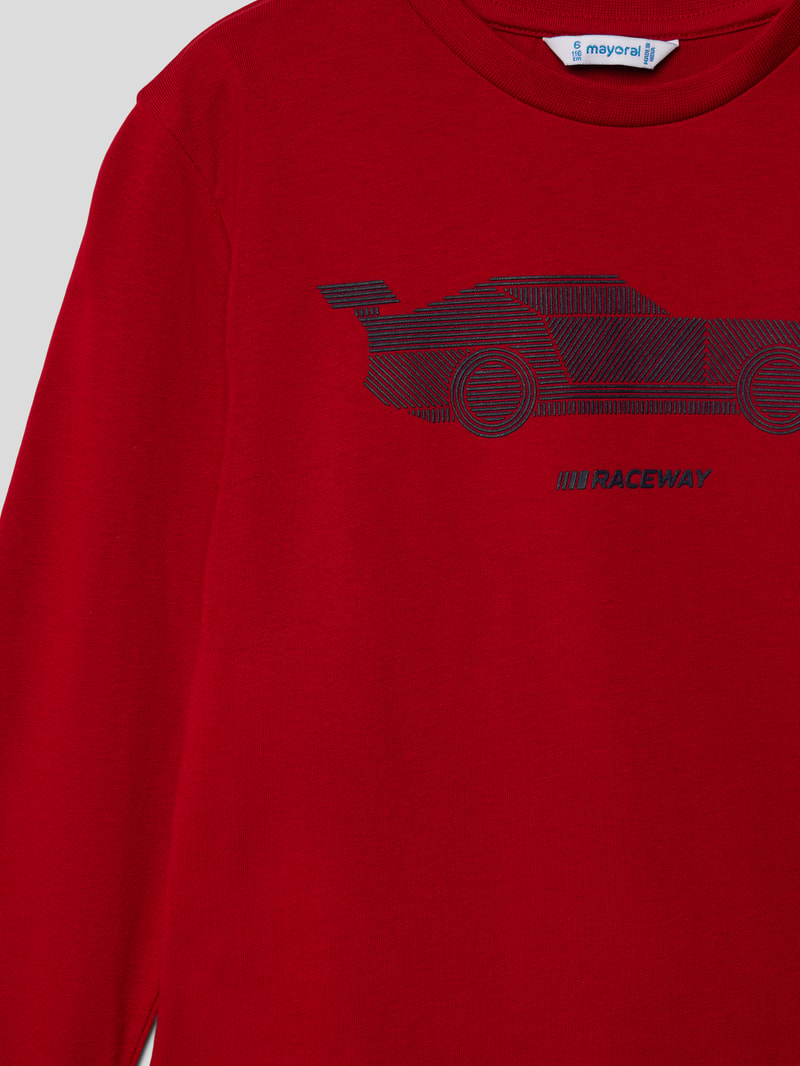 Longsleeve mit Motiv-Print in rot