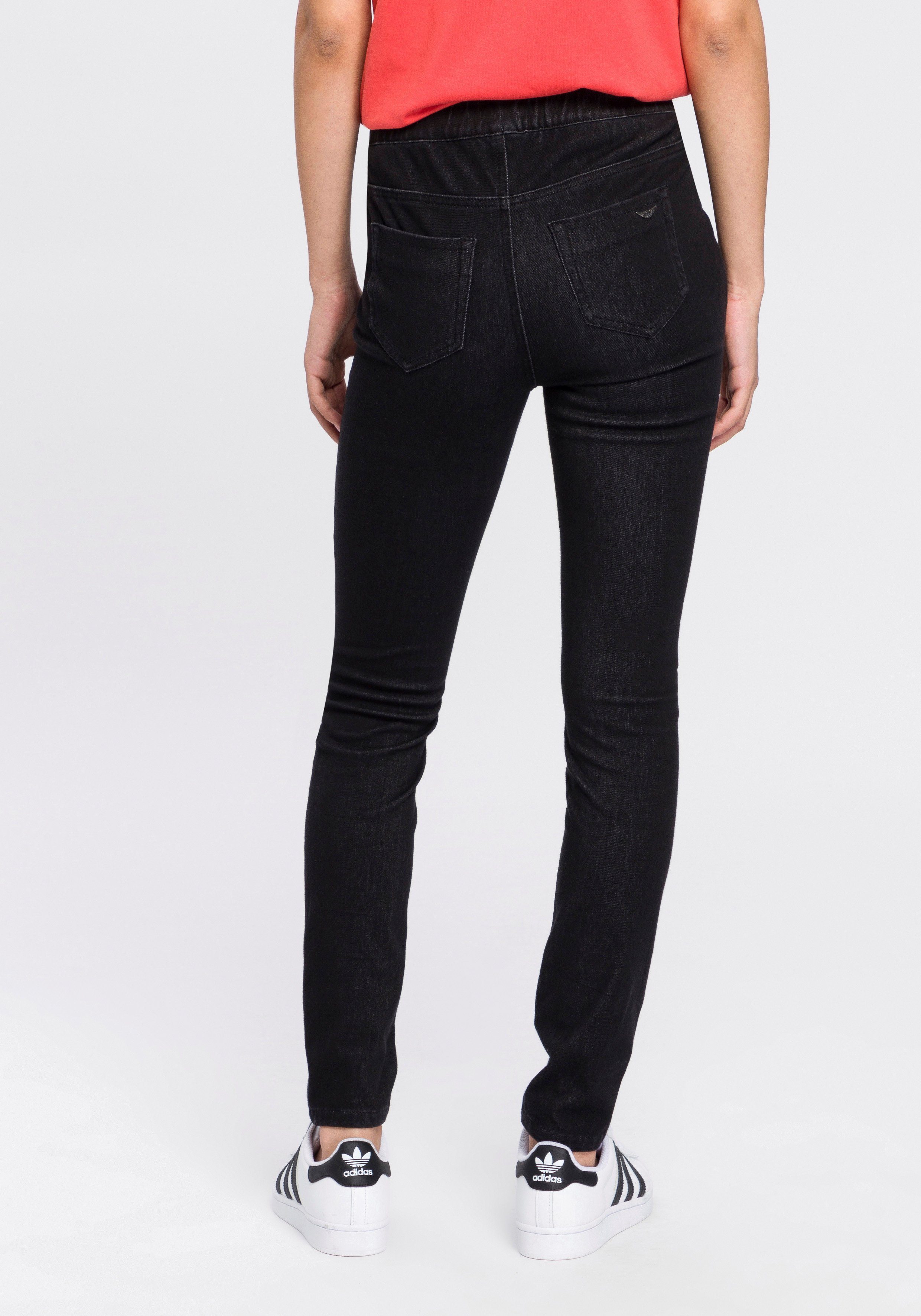 Arizona Jogg Pants High Waist in Denim-Optik