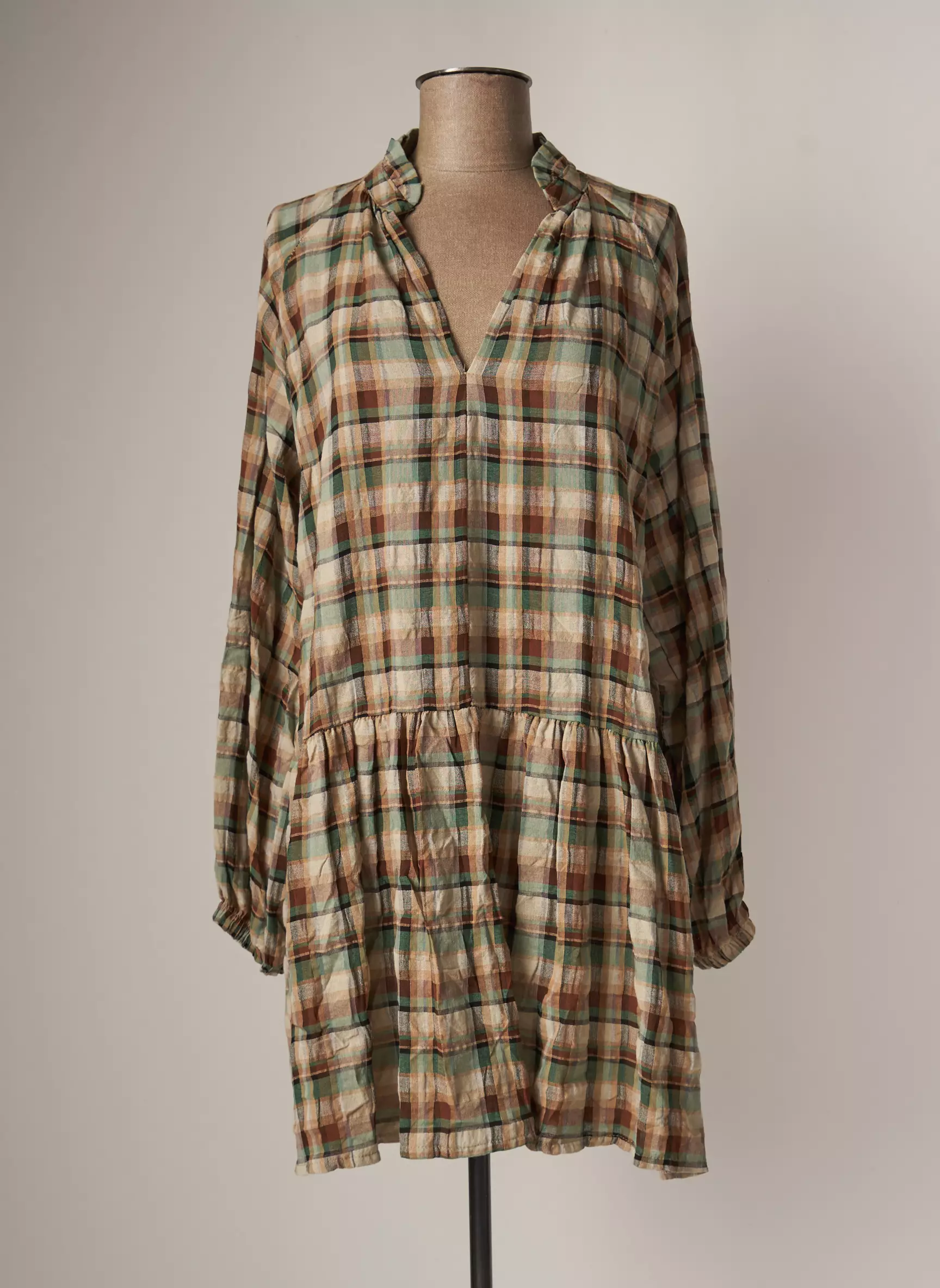 Biscote Robes Mi Longues Femme couleur vert