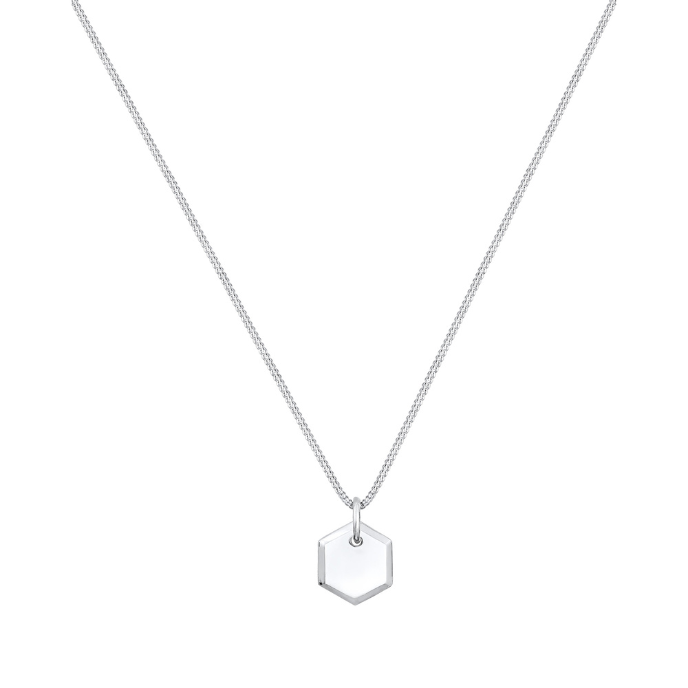 Elli Elli Collier Elli - Hexagone Collier Femme - (925/1000) Argent Bijoux