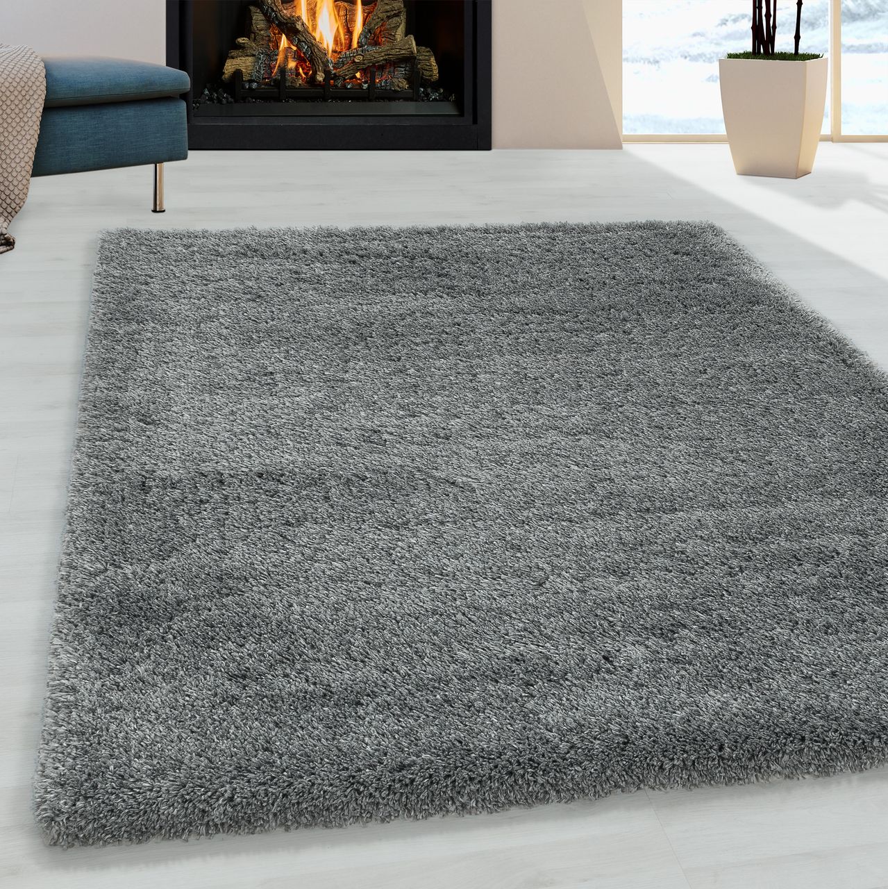 Ayyildiz Teppich, FLUFFY 3500, LIGHTGREY, 140 x 200 cm