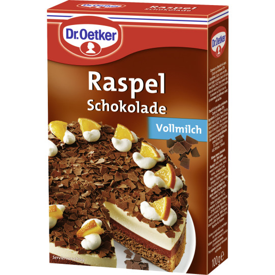 Dr.Oetker Raspel Schokolade Vollmilch 100G