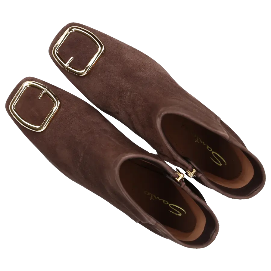 Santoni - Stiefeletten 70230 Veloursleder - braun