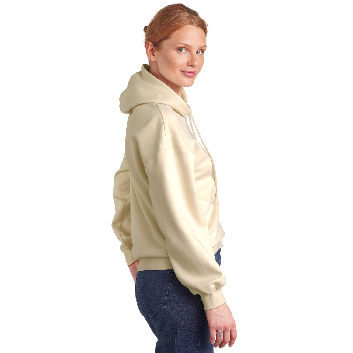 Damen Hoodie mit gummierten Schriftzug