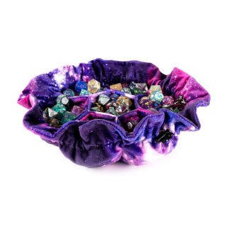 Velvet Compartment Dice Bag with Pockets: Nebula
