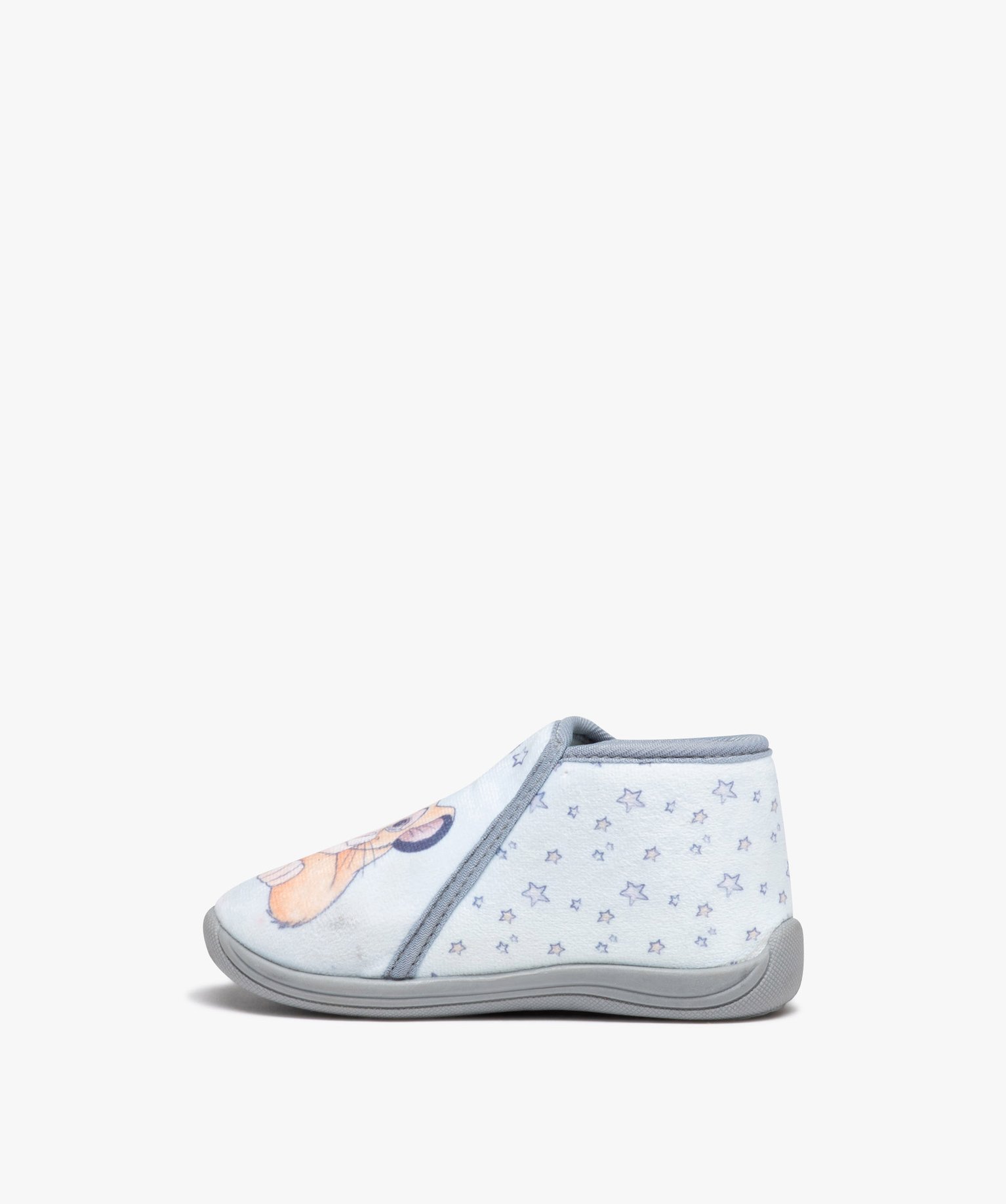 Chaussons Garçon bottillons à scratch avec motif Le Roi Li... bleu | GEMO
