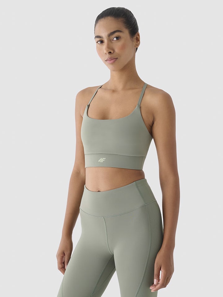 4F Sport-BH in Khaki - Low günstig kaufen