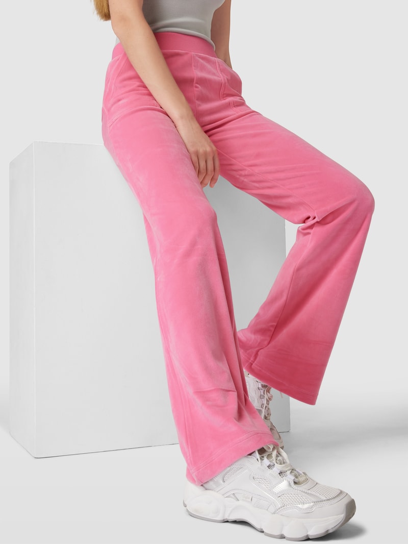 Sweatpants in Samt-Optik Modell 'VELVET' in fuchsia