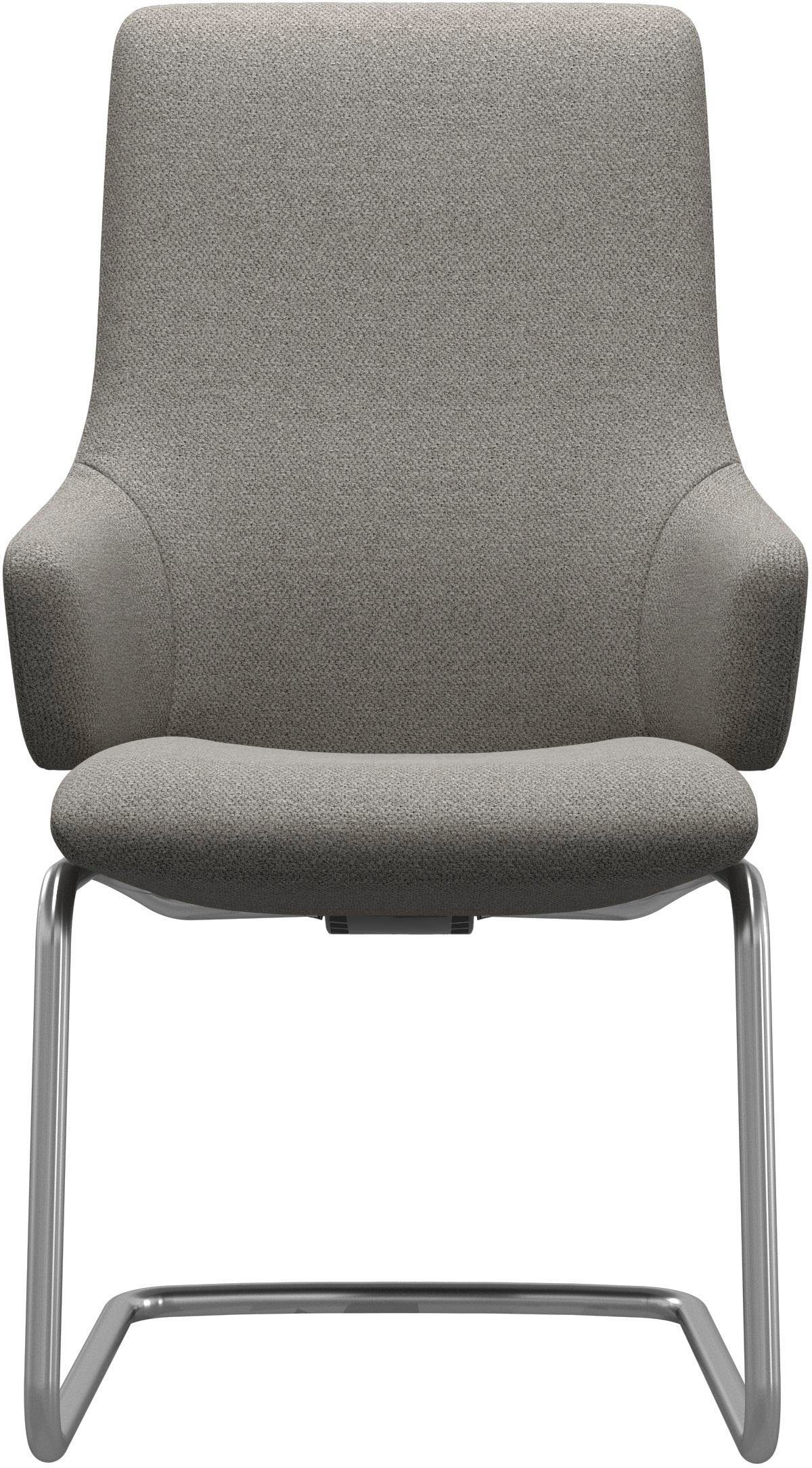 Stressless® Polsterstuhl Laurel, High Back mit Armlehne, Größe L, mit Beinen aus Stahl in Schwarz matt