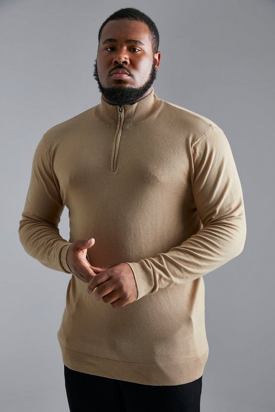 Plus Pullover mit Trichterkragen