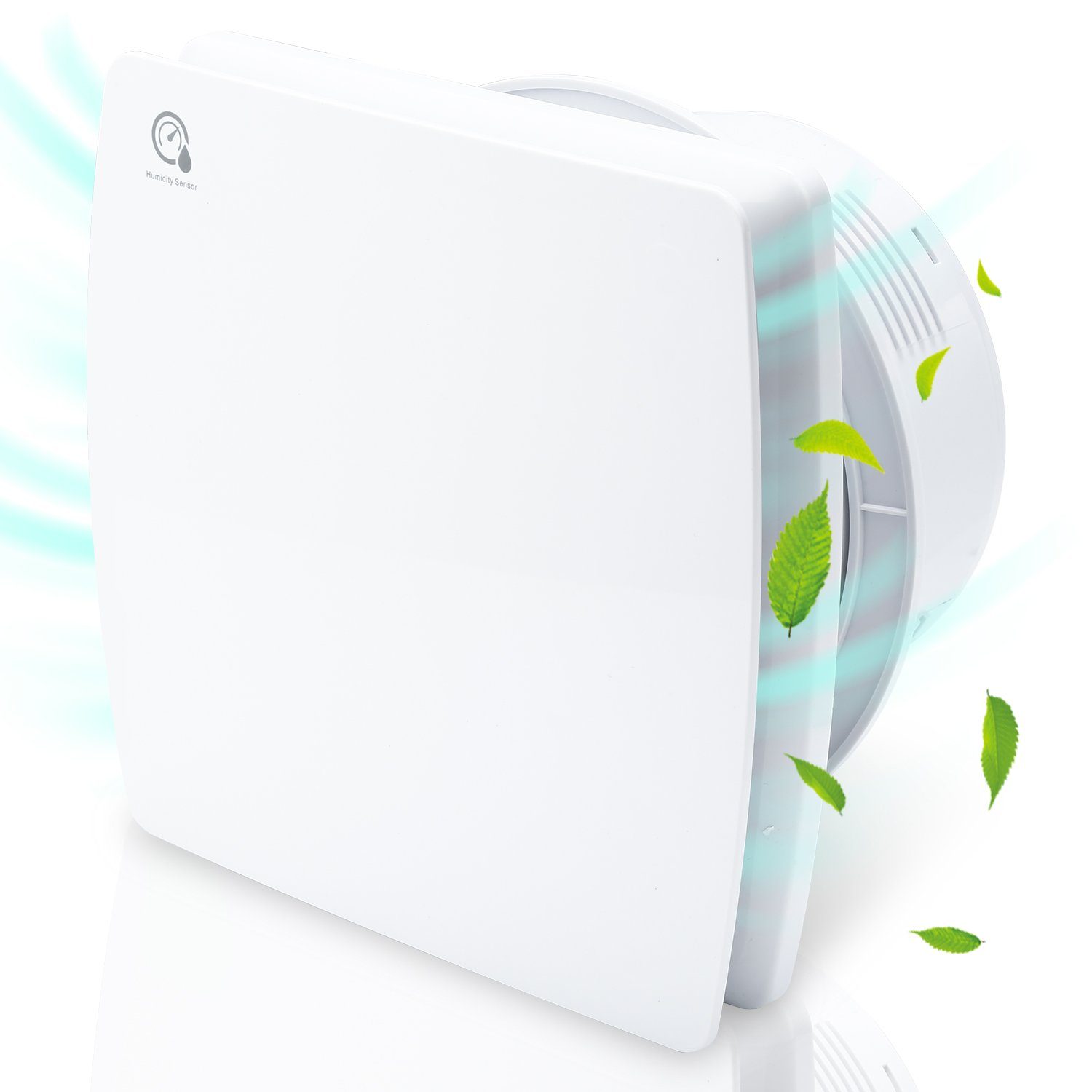 Gimisgu Wandventilator Badlüfter 10cm mit Feuchtsensor und Nachlauf und Timer Wandlüfter