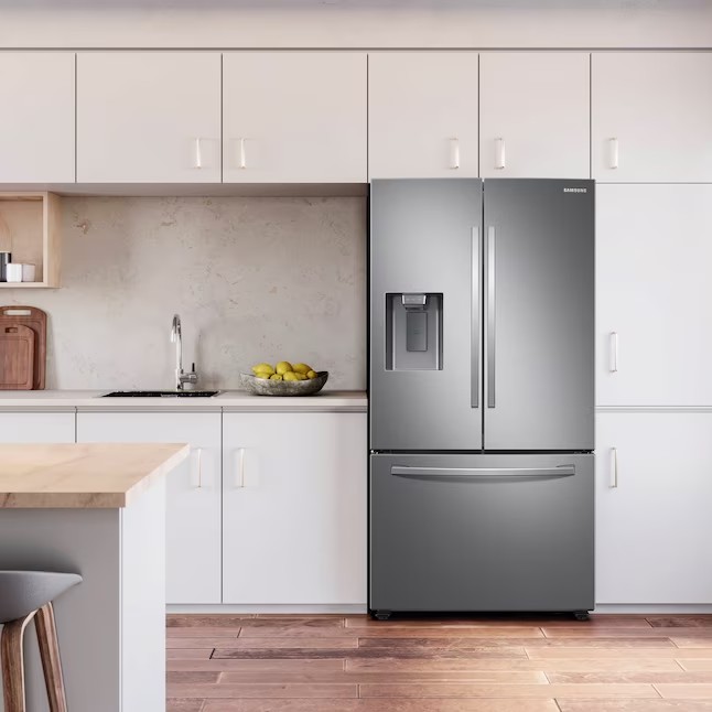 Samsung 27-cu ft French Door Refrigerator with Dual Ice Maker (Fingerprint Resistant Stainless Steel) ENERGY STAR