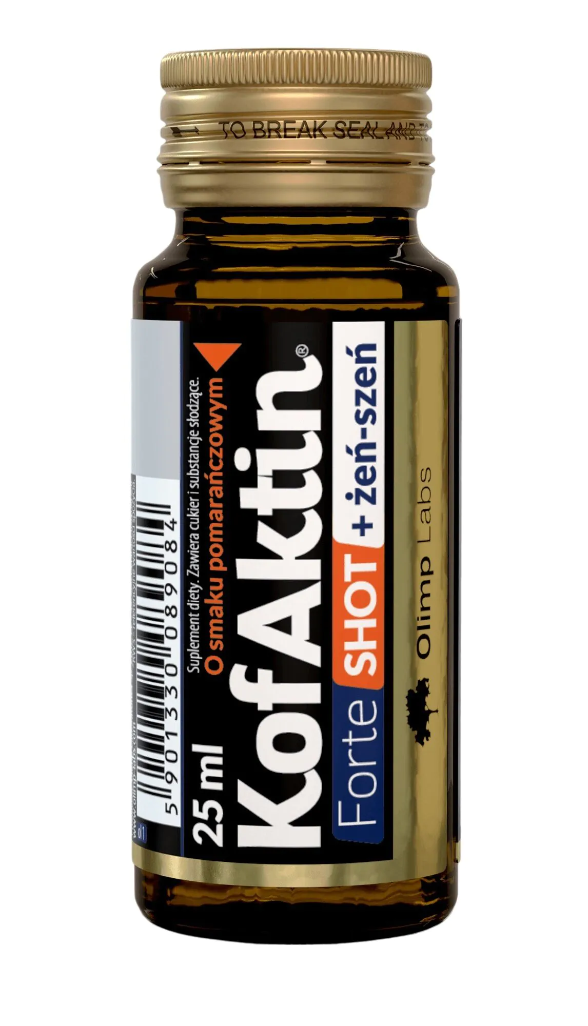 Olimp Kofaktin Forte Shot + Ginseng, Γεύση Πορτοκάλι, Υγρό