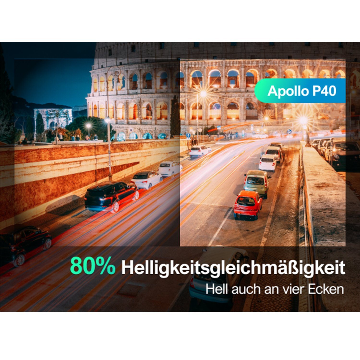 Ultimea Native 1080P Full HD Beamer (21000 lm, 15000:1, 1920 x 1080 px, Full HD,4K-Decodierung&HDR10, Autofokus&6D-Autotrapezkorrektur)