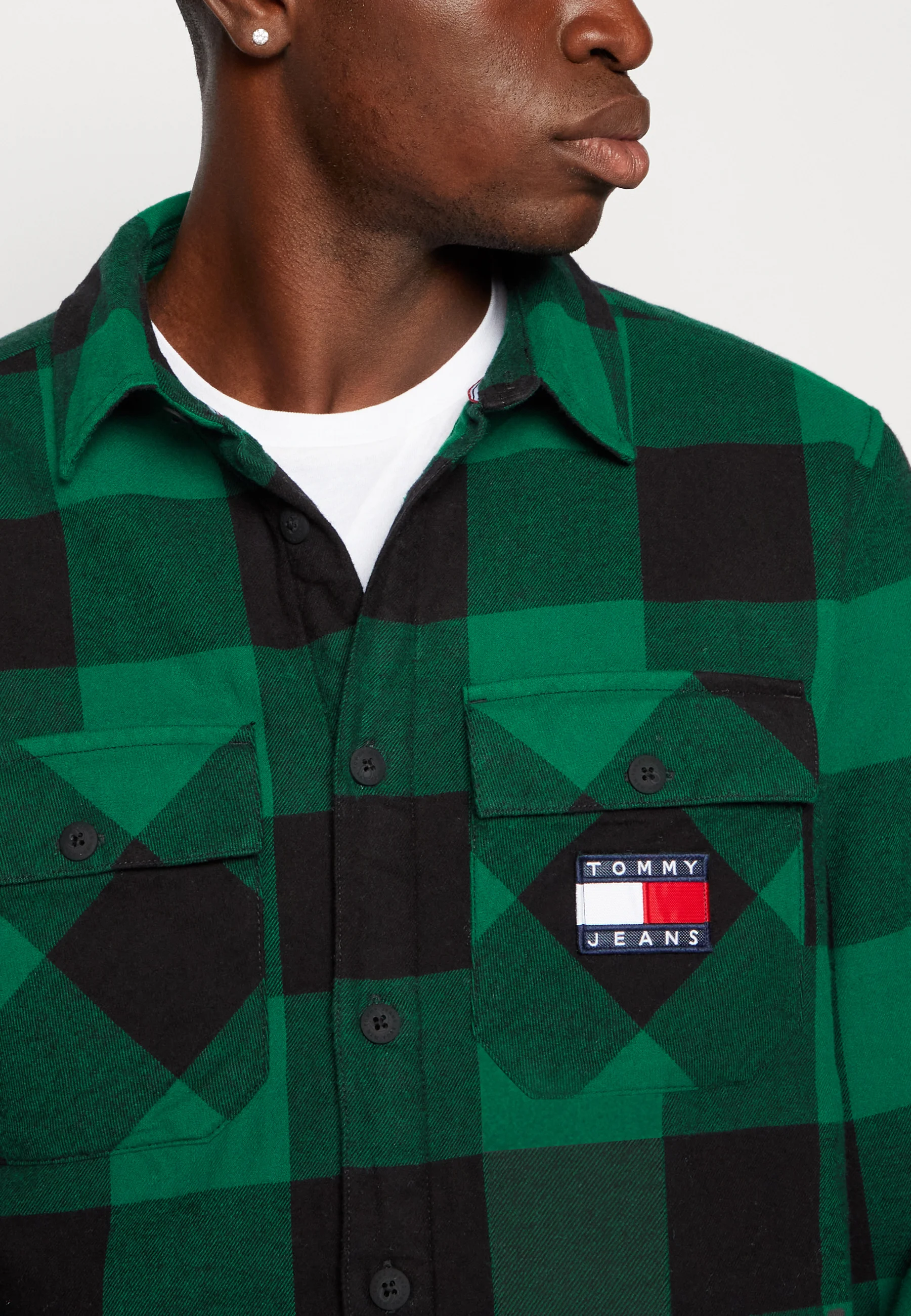 Tommy Jeans SHERPA OVERSHIRT - Chaqueta de entretiempo