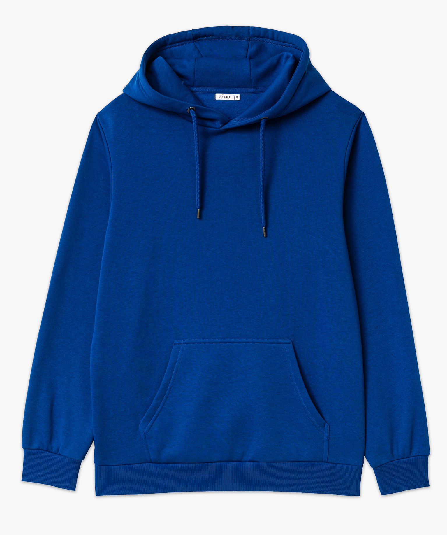 Sweat homme à capuche intérieur molletonné bleu | GEMO