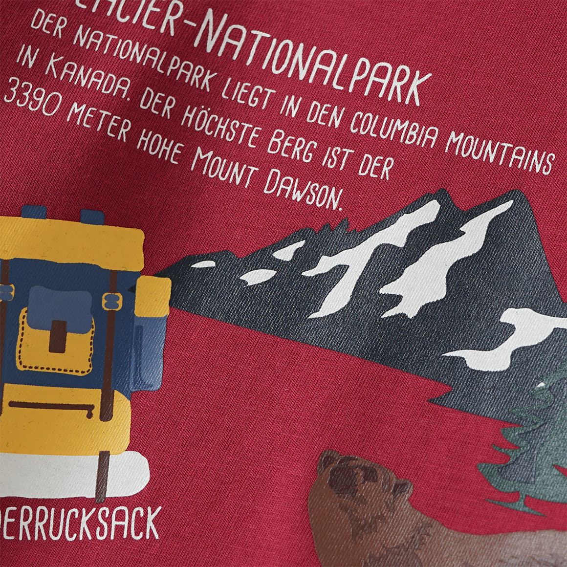 Kinder Langarmshirt mit Nationalpark-Motiv