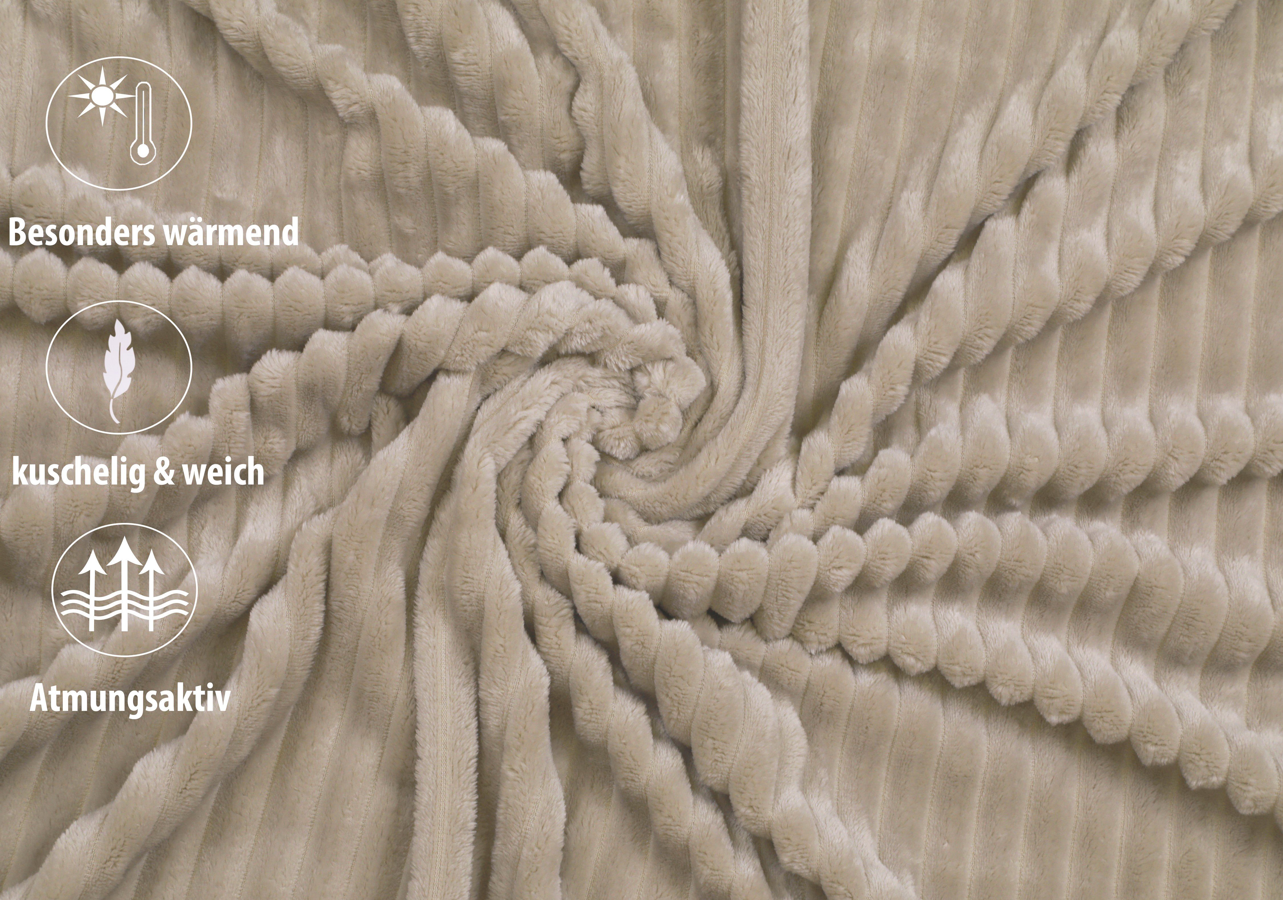 Wohndecke Kuscheldecke BARI Flauschig XXL 150x200 cm, Betz